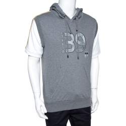 Pre Owned هودي دولتشي أند غابانا أكمام قصيرة إيطاليا 39 قطن ميلان رمادي كبير