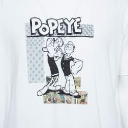 Pre Owned تي شيرت دولتشي أند غابانا بوبي أند أوليف قطن أبيض مقاس كبير جدًا جدًا جدًا - 3 إكس لارج