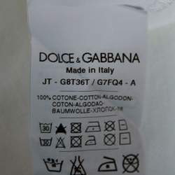 Pre Owned تي شيرت دولتشي أند غابانا بوبي أند أوليف قطن أبيض مقاس كبير جدًا جدًا جدًا - 3 إكس لارج