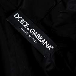 Pre Owned Dolce & Gabbana Black Synthetic Hooded Bomber Jacket XL
