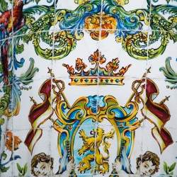 Pre Owned Dolce & Gabbana White Cotton Sicilian Print T-Shirt 3XL