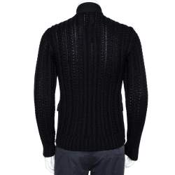 Dolce & Gabbana Black Double Breasted Wool Coat M