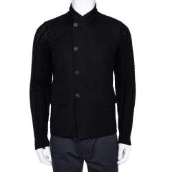 Dolce & Gabbana Black Double Breasted Wool Coat M