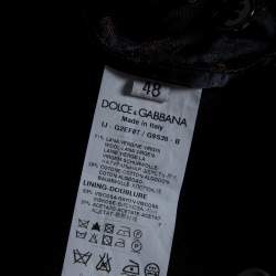 Dolce & Gabbana Black Double Breasted Wool Coat M