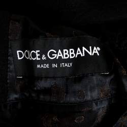 Dolce & Gabbana Black Double Breasted Wool Coat M