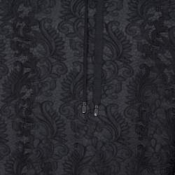 Pre Owned Dolce & Gabbana Black Jacquard Logo Detail Hoodie XS