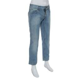 Dolce & Gabbana Blue Medium Wash Denim Straight Leg Jeans M