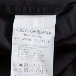 Pre Owned Dolce & Gabbana Black Cotton Stretch Long Sleeve Shirt XXL