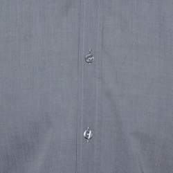 Pre Owned قميص دولتشي أند غابانا مارتيني أكمام طويلة قطن رمادي كبير جدا جدا جدا