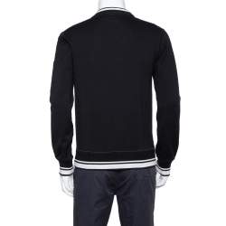 Pre Owned Dolce & Gabbana Black Logo Printed Cotton Sweatshirt S