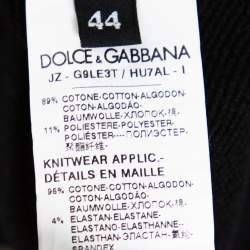 Pre Owned Dolce & Gabbana Black Logo Printed Cotton Sweatshirt S