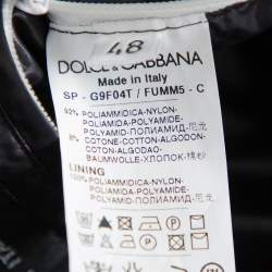 Pre Owned Dolce & Gabbana Black Synthetic Zip Front Hooded Jacket M