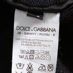 مملوكة مسبقًا سويتشيرت دولتشي أند غابانا هودد حافة غود تايمز تريكو أسود مقاس كبير جدا