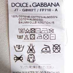 Pre Owned Dolce & Gabbana Blue Majolica Printed Cotton Crewneck T-Shirt L