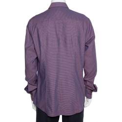 Pre Owned قميص دولتشي أند غابانا مارتيني أزرار أمامية قطن ثنائي اللون 3 كبير جداً