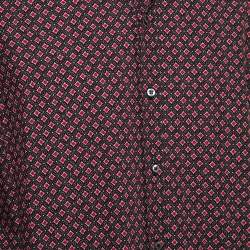 مملوكة مسبقًا Dolce & Gabbana Gold Multicolor Geometric Printed Button Front Shirt 3XL