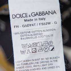 مملوكة مسبقًا Dolce & Gabbana Gold Black Jazz Club Print Cotton Shirt M