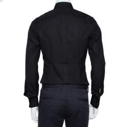 Pre Owned قميص دولتشي أند غابانا جاز قطن أسود مزخرف ترتر مقاس متوسط - ميديوم