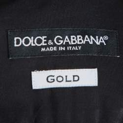 Pre Owned قميص دولتشي أند غابانا جاز قطن أسود مزخرف ترتر مقاس متوسط - ميديوم