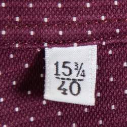 Pre Owned Dolce & Gabbana Wine Red Armour Printed Cotton Button Front Shirt L