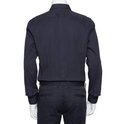 Pre Owned قميص دولتشي أند غابانا قصه غولد أكمام طويلة قطن مرن أسود مقاس كبير جداً (اكس لارج)