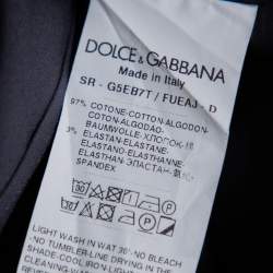 Pre Owned قميص دولتشي أند غابانا قصه غولد أكمام طويلة قطن مرن أسود مقاس كبير جداً (اكس لارج)