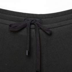 Pre Owned Dolce & Gabbana Dark Green Knit Contrast Trim Detail Track Pants M