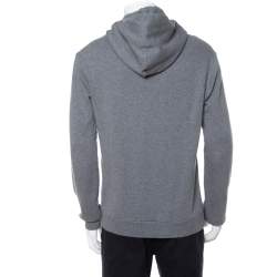 مملوكة مسبقًا سويتشيرت دولتشي أند غابانا قطن رصاصي بالشعار المزخرف بهودي مقاس صغير - سمول