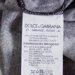Pre Owned Dolce & Gabbana Black Cotton James Dean Printed Crewneck T-Shirt XS