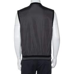 Pre Owned Dolce & Gabbana Dark Grey Synthetic Plaque Gilet XL