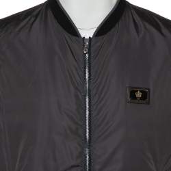 Pre Owned Dolce & Gabbana Dark Grey Synthetic Plaque Gilet XL