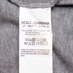 Pre Owned تي شيرت دولتشي أند غابانا قطن مطبوع باراديسو رصاصي مقاس كبير (لارج)