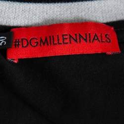 Pre Owned Dolce & Gabbana Black Cotton DG King Millennials Crewneck T-Shirt L