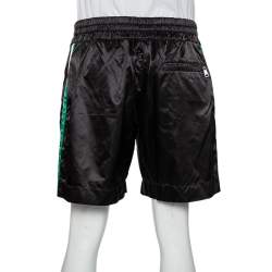 Pre Owned Dolce & Gabbana Black Synthetic Side Strip Detail Shorts XL