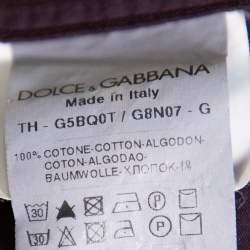 Pre Owned Dolce & Gabbana Magenta Cotton Button Front Shirt L