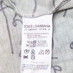 مملوكة مسبقًا تي شيرت دولتشي أند غابانا رقبة مستديرة قطن مطبوع زهرة دوار الشمس أخضر مقاس صغير جداً (اكس سمول)