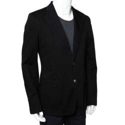 Pre Owned Dolce & Gabbana Black Denim Button Front Blazer XXL