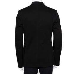 Pre Owned Dolce & Gabbana Black Denim Button Front Blazer XXL