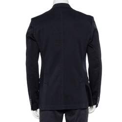 Pre Owned Dolce & Gabbana Navy Blue Denim Double Breasted Blazer XXL