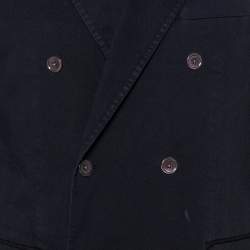 Pre Owned Dolce & Gabbana Navy Blue Denim Double Breasted Blazer XXL