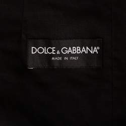Pre Owned Dolce & Gabbana Black Wool Button Front Lightweight Blazer XXL