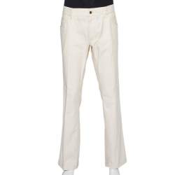 Pre Owned Dolce & Gabbana Cream Denim 16 Jeans XXL