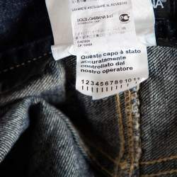 مملوكة مسبقًا بنطلون جينز دولتشي أند غابانا ممزق 16 دنيم كحلي مقاس كبير جداً جداً