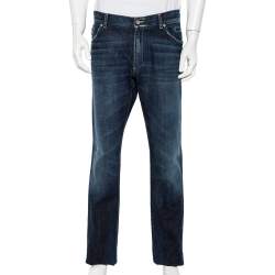 مملوكة مسبقًا بنطلون جينز دولتشي أند غابانا ممزق 16 دنيم كحلي مقاس كبير جداً جداً