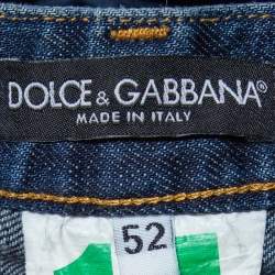 مملوكة مسبقًا بنطلون جينز دولتشي أند غابانا كلاسيك 14 دنيم كحلي مقاس كبير جدا