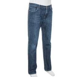 مملوكة مسبقًا بنطلون جينز دولتشي أند غابانا كلاسيك 14 دنيم كحلي مقاس كبير جدا