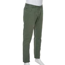 مملوكة مسبقًا Dolce & Gabbana Green Denim 14 Gold Fit Jeans XXL