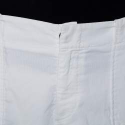 Pre Owned Dolce & Gabbana White Cotton Classic 20 Bermuda Shorts L