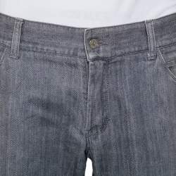 Pre Owned بنطلون جينز دولتشي أند غابانا كلاسيك 14 دنيم رمادي مقاس كبير جدا جدا