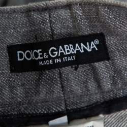 Pre Owned بنطلون جينز دولتشي أند غابانا كلاسيك 14 دنيم رمادي مقاس كبير جدا جدا